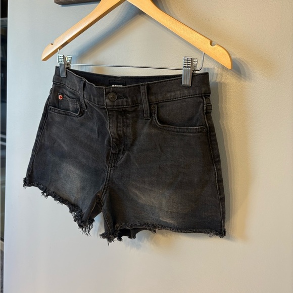 Hudson Jeans Black/Gray Distressed Jean Shorts size 27 - Picture 3 of 8
